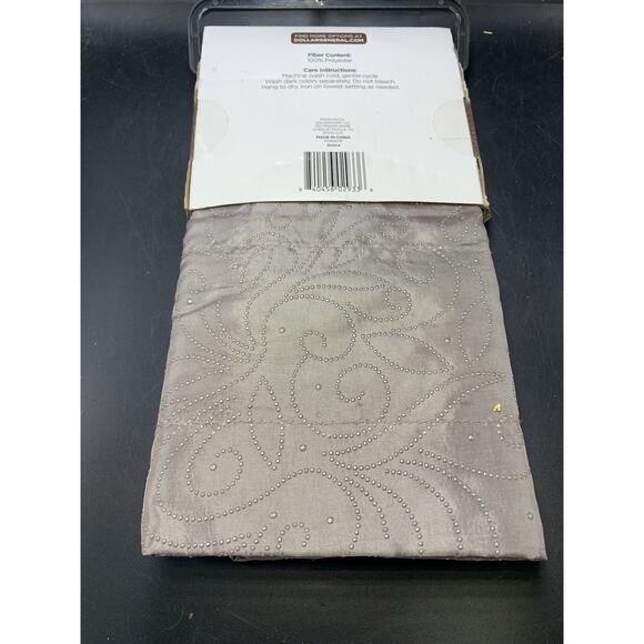 NIP (2 Panel) Comfort Bay Minka Faux silk W Metallic Accents Dec Curtains 84” - Picture 4 of 5